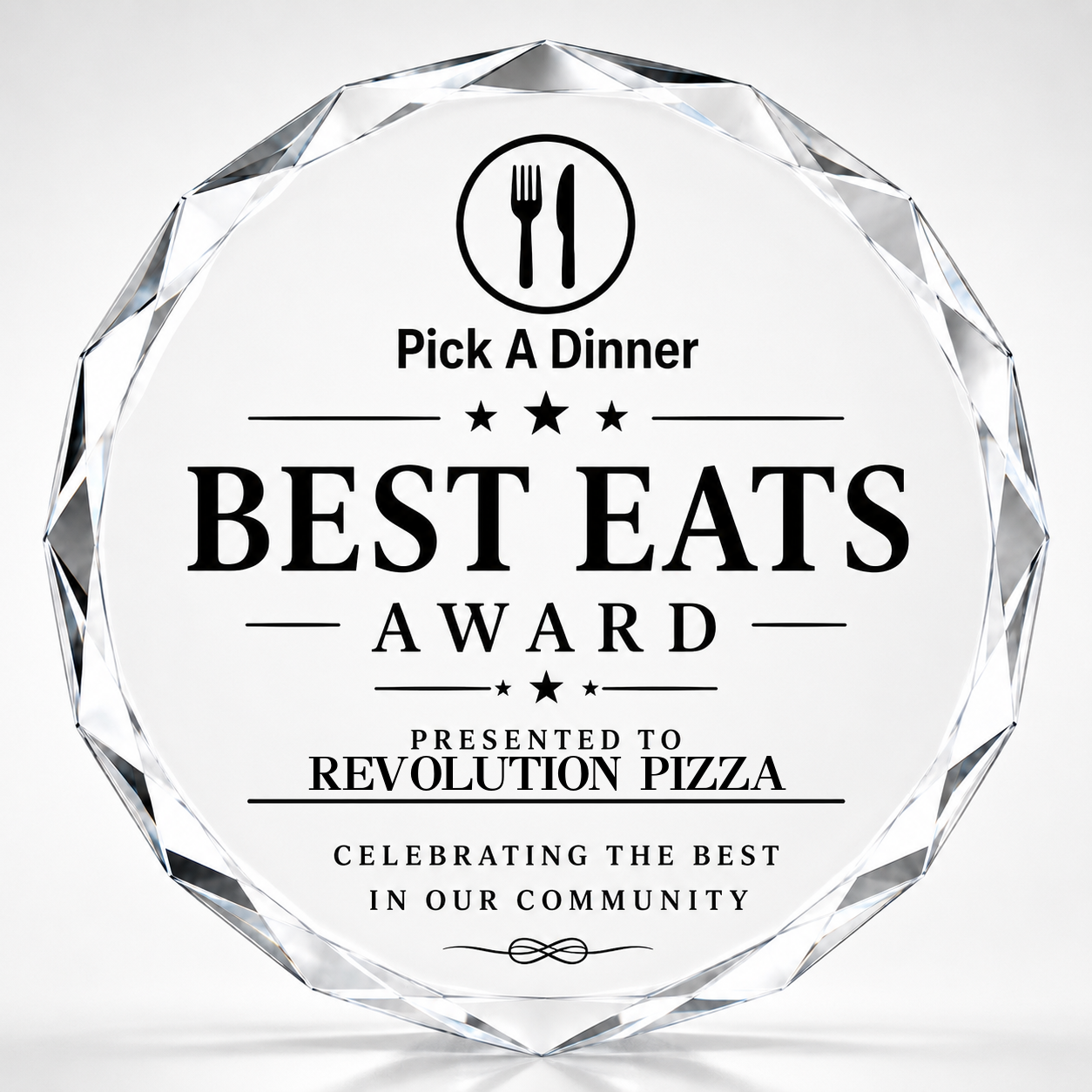 Revolution Pizza Best Eats Award